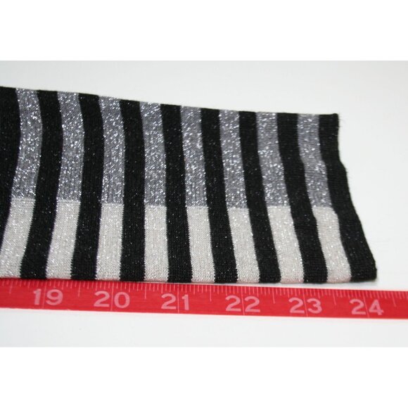 Akris Punto Sweater Womens 10 Silver Black Stripe Wool Blend Designer Luxury - Picture 8 of 8